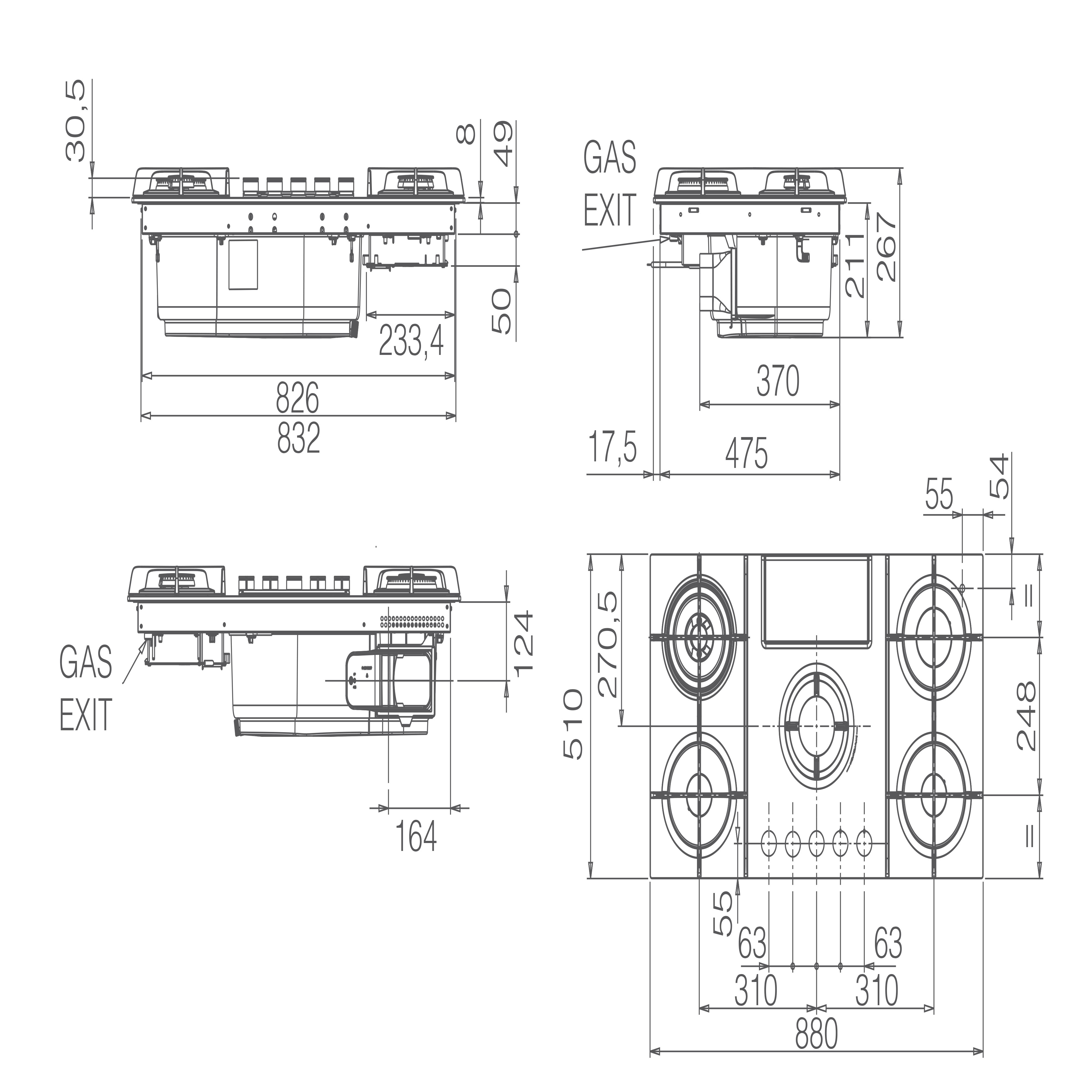 Варочная панель Elica NIKOLATESLA FLAME EVO GR/A/88