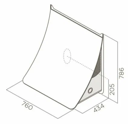Наклонная вытяжка Elica NUAGE SENSE DRAYWALL/F/75