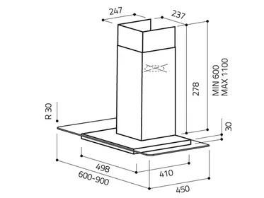 Настенная вытяжка Elica FLAT GLASS IX/A/60