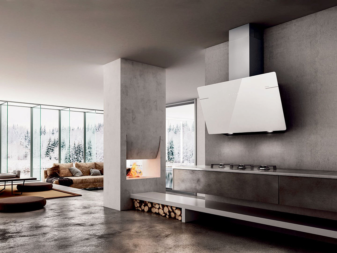 Наклонная вытяжка Elica L'ESSENZA WH/A/90