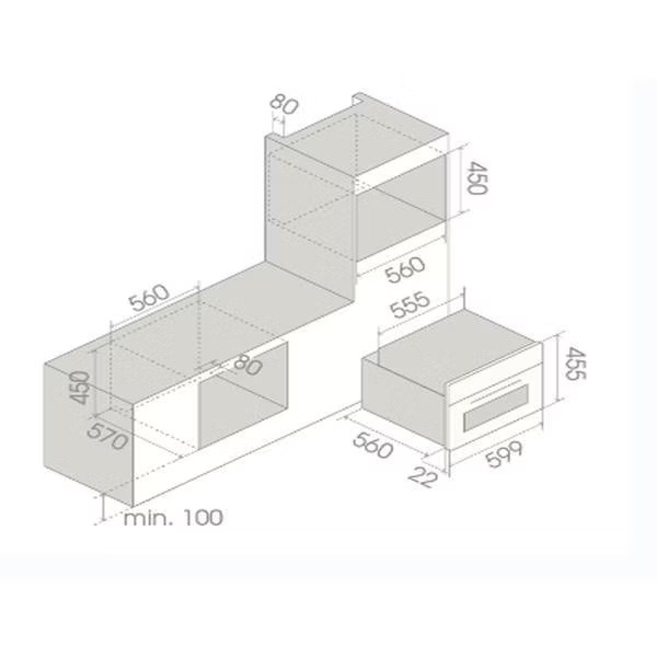 Духовой шкаф Elica Special Range VIRTUS COMBI STEAM MW 645 TFT BL