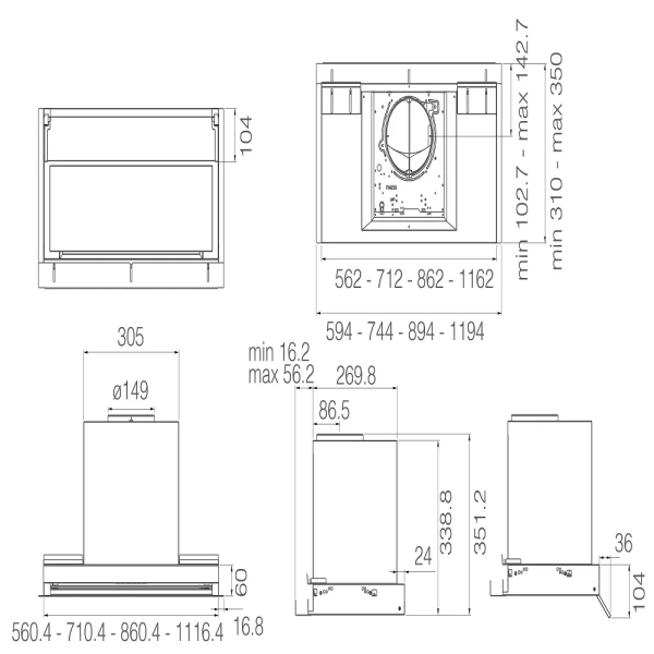 Встраиваемая вытяжка Elica Boxin Advance Plus BLMAT/A/60