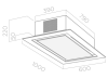 Встраиваемая вытяжка Elica ETOILE 60X100 AP WH/GL/F