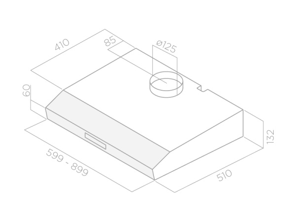 Настенная вытяжка Elica KREA LUX GFA IX/F/60