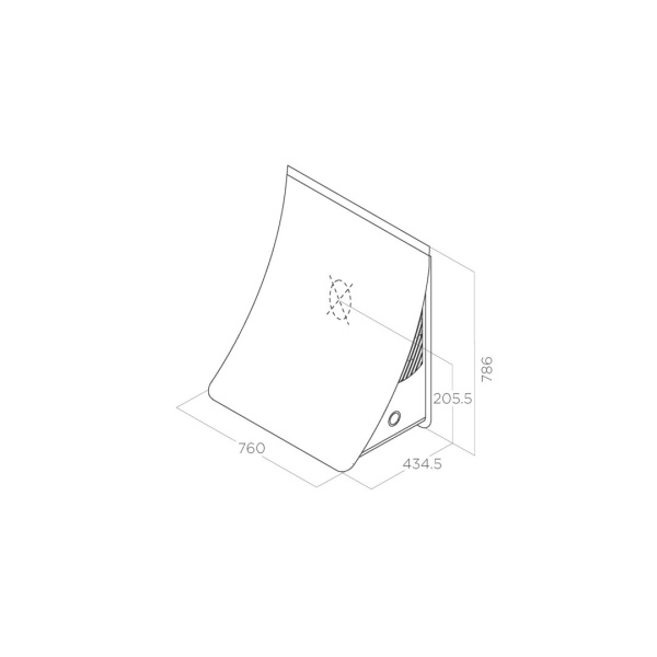 Наклонная вытяжка Elica NUAGE DRYWALL/F/75
