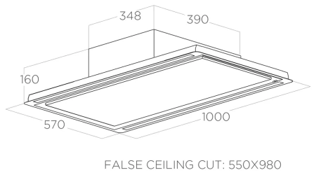 Встраиваемая вытяжка Elica HILIGHT GLASS H16 WH/A/100