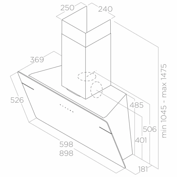 Наклонная вытяжка Elica L'ESSENZA WH/A/60