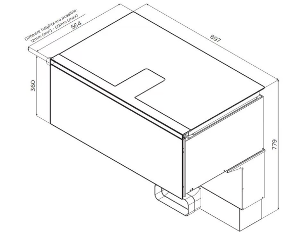 Духовой шкаф с варочной поверхностью и вытяжкой Elica Special Range LHOV COMBISTEAM BL/A/90