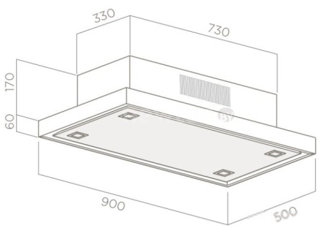 Встраиваемая вытяжка Elica CLOUD FIVE 90X50